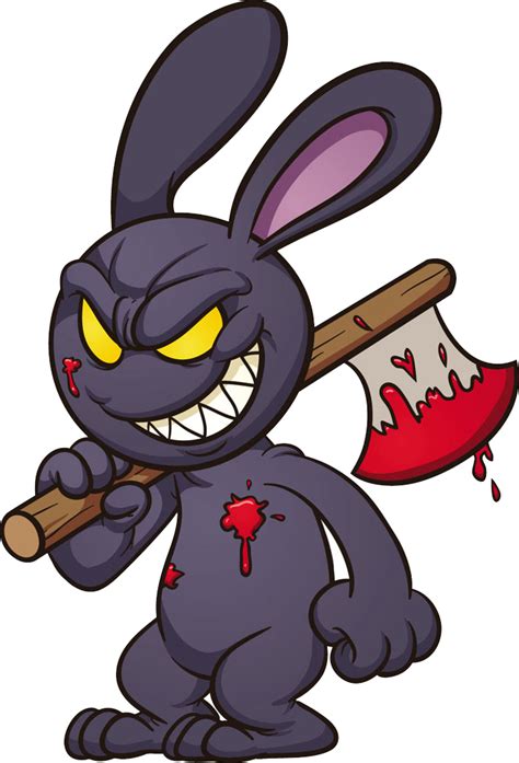 evil rabbit cartoon